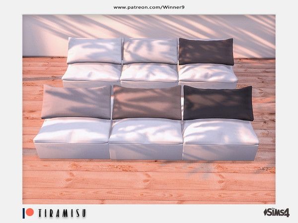Sims 4 — Tiramisu - Long cushion Patreon by Winner9 — Long cushion from my Tiramisu set, you can find it easy in your