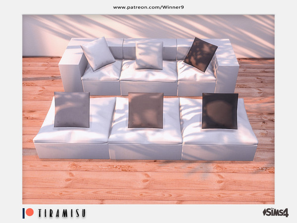 Sims 4 — Tiramisu - Small corner cushion Patreon by Winner9 — Small corner cushion from my Tiramisu set, you can find it