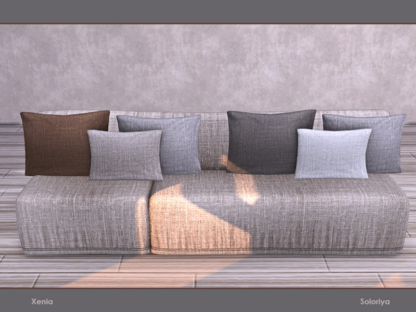 Sims 4 — Xenia. Sofa Pillows by soloriya — Sofa pillows. Part of Xenia set. 2 color variations. Category: Decorative -