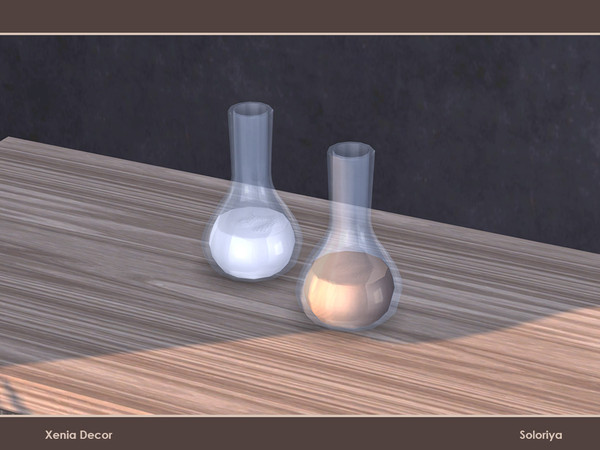 Sims 4 — Xenia Decor. Milk by soloriya — Glass jug with milk. Part of Xenia Decor set. 2 color variations. Category: