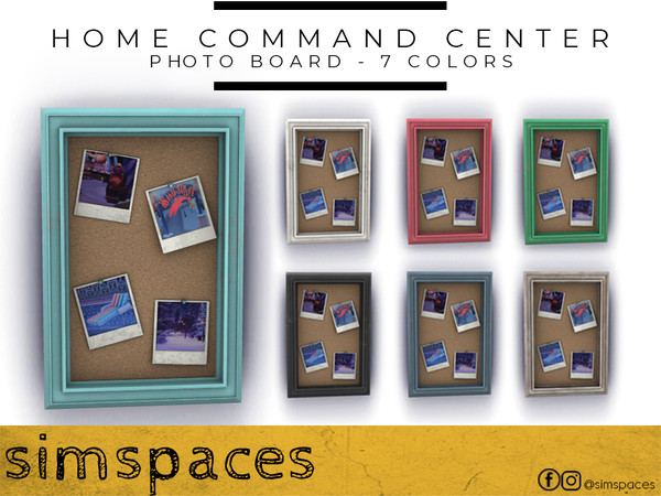 Sims 4 — Home Command Center - Photo Board by simspaces — A cute little cork board perfect for displaying a few vacation