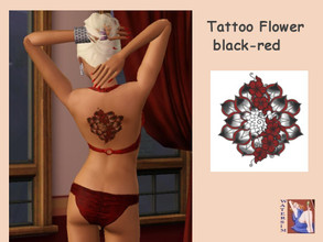 Sims 3 — ws Flowerblackred Tattoo by watersim44 — Flowerblackred_Tattoo Created for your Sims3 by Watersim44 For