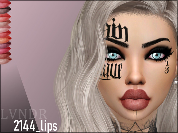 Sims 4 — 2144_lips by LVNDRCC — Teen-elder 11 swatches HQ friendly Shot taken with HQ mod