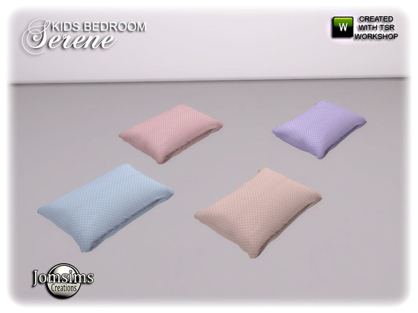Sims 4 — Serene kids bedroom bed cushion1 by jomsims — Serene kids bedroom bed cushion1