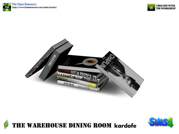 Sims 4 — kardofe_The Warehouse Dining Room _ Books by kardofe — Pile of untidy books,decorative object 