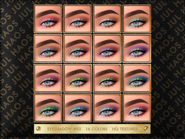 Sims 4 — [PATREON] EYESHADOW #93 by Jul_Haos — OPEN ACCESS - CATEGORY: EYESHADOW - COLORS: 16 - GENDER: FEMALE - HQ
