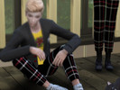 Sims 4 — Persona 5 Shujin Academy Pants / GTW by noodlebot — Persona 5 Shujin Academy pants, GTW recolor