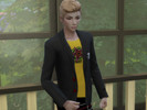 Sims 4 — Persona 5 Ryuji Sakamoto Blazer and Shirt combo / GTW by noodlebot — Ryuji Sakamoto's iconice Z'Omg shirt and