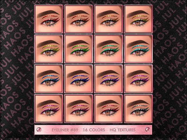 Sims 4 — [PATREON] EYELINER #89 by Jul_Haos — OPEN ACCESS - CATEGORY: EYELINER - COLORS: 16 - GENDER: FEMALE - HQ