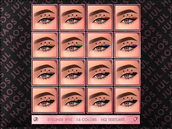 Sims 4 — [PATREON] EYELINER #90 by Jul_Haos — OPEN ACCESS - CATEGORY: EYELINER - COLORS: 16 - GENDER: FEMALE - HQ