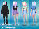 Sims 4 — NoSignal TV Head by Dreamyx_Art — A TV Hat for male and females sims. - 14 Swatches - Hat category - Emission