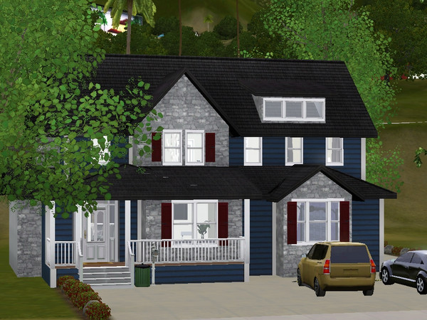 Sims 3 —  Blue River  by SimplyGames —  Blue River Upstairs: 3 bed 1 bath Downstairs: 1 bath Laundry Room Open Kitchen