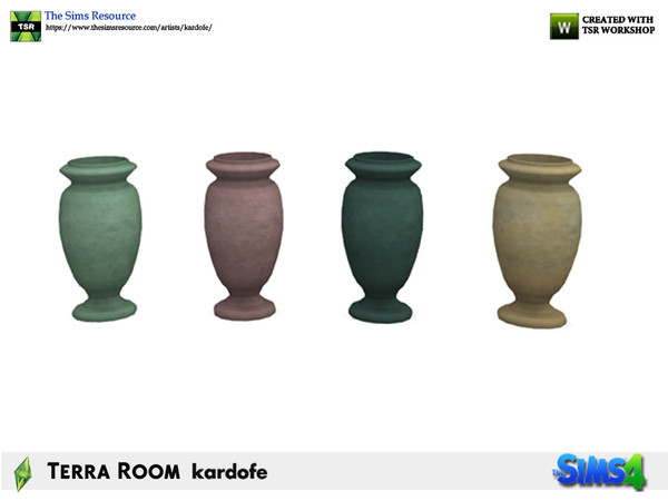 Sims 4 — kardofe_Terra Room_Vase by kardofe — Classic style vase in four colour options 