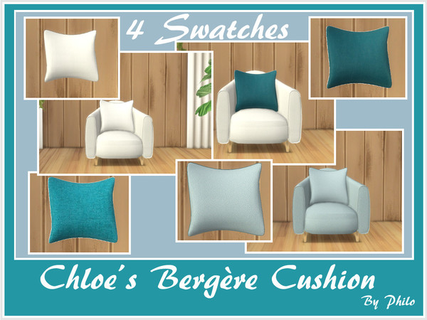 Sims 4 — Chloe's Bergere Cushion [Mesh Required] by philo — This bergere cushion is part of Chloe's Living.