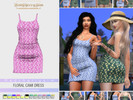 Sims 4 — Floral Cami Dress by redcherrysim — 100 % Original Mesh, 12 swatches and is HQ mod ready Hope you like it! :) 