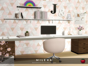 Sims 4 — Milena office by melapples — a comfortable office to work from home or study. enjoy! 6x5 $16365 short walls 