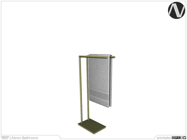 Sims 4 — Akron Towel Holder Stand by ArtVitalex — Bathroom Collection | All rights reserved | Belong to 2021
