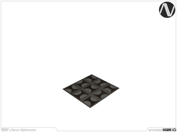Sims 4 — Akron Rug Square by ArtVitalex — Bathroom Collection | All rights reserved | Belong to 2021 ArtVitalex@TSR -