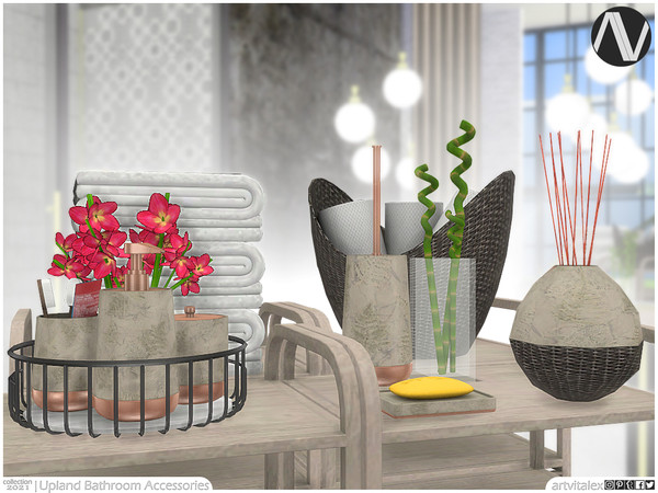 Sims 4 — Upland Bathroom Accessories by ArtVitalex — Bathroom Collection | All rights reserved | Belong to 2021