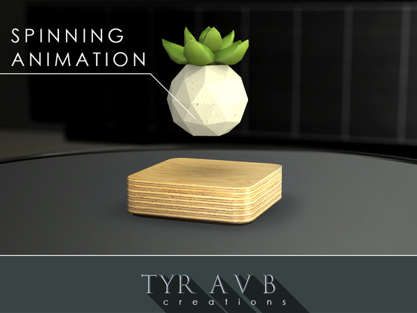 Sims 4 — Levitating Plant (Spinning) - Succulent by TyrAVB — This popular and trendy levitating planters uses magnetic