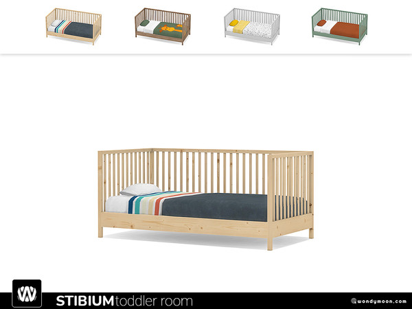 Sims 4 — Stibium Bed by wondymoon — - Stibium Toddler Room - Bed - Wondymoon|TSR - Creations'2021