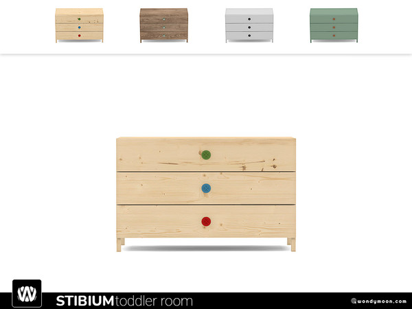 Sims 4 — Stibium Dresser by wondymoon — - Stibium Toddler Room - Dresser - Wondymoon|TSR - Creations'2021