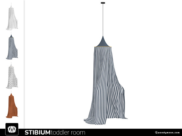 Sims 4 — Stibium Single Bed Canopy by wondymoon — - Stibium Toddler Room - Single Bed Canopy - Wondymoon|TSR -