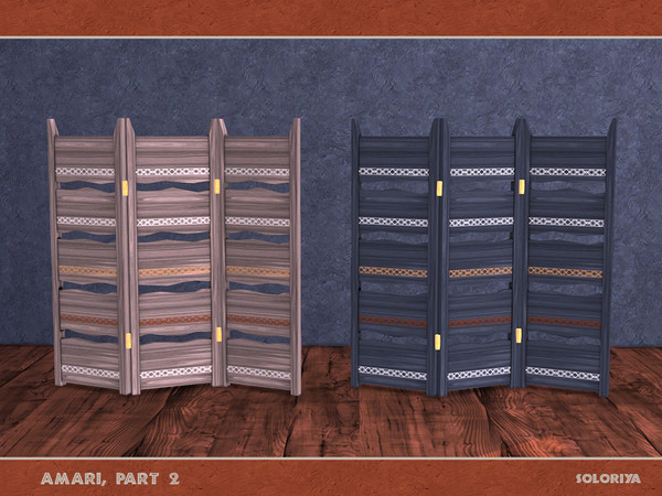 Sims 4 — Amari, part 2. Divider by soloriya — Wooden divider. Part of Amari Part Two set. 2 color variations. Category: