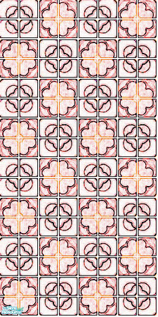 Sims 2 — Victoria Tile Set - Red Wall by s00z — 