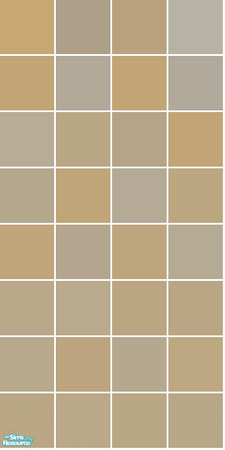 Sims 2 — Rise Tile Set - Gold Wall by s00z — 