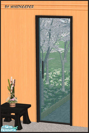 Sims 2 — Tokyo 1t door by Windkeeper — Linked to Tokyo main window for colors. Requires that file to work.