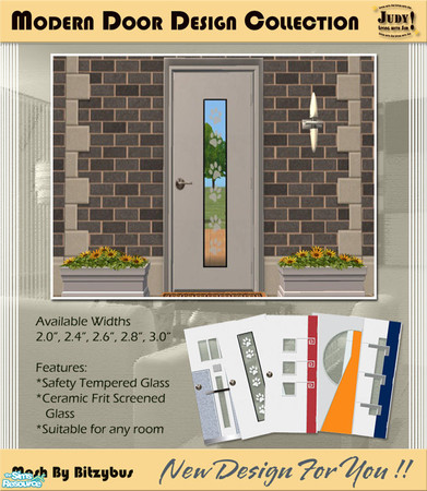 Sims 2 — Judy_BB Modern Design Door - RC14 by judyhugsnoopy — Some new modern design for your sim house. Texture created