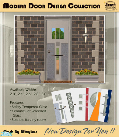 Sims 2 — Judy_BB Modern Design Door - RC13 by judyhugsnoopy — Some new modern design for your sim house. Texture created