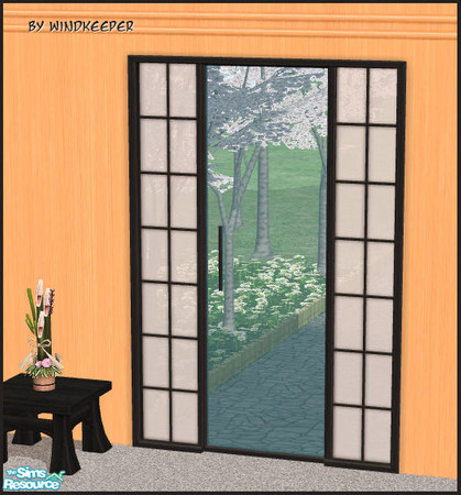 Sims 2 — Tokyo 2t screen door by Windkeeper — Linked to Tokyo main window for colors. Requires that file to work. Will