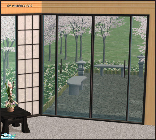 Sims 2 — Tokyo 2t sliding door diag by Windkeeper — Diagonal version of Tokyo 2t sliding door. Requires that file to