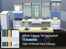 Sims 4 — nekker Premium Backsplashes - White Subway Tile by nekkidtruth — nekker Premium Backsplashes - White Subway Tile