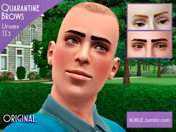 Sims 3 — QuarantineBrows Original by Buruz — ORIGINAL. Eyebrows available for male and female. All ages. Sims 3 version.
