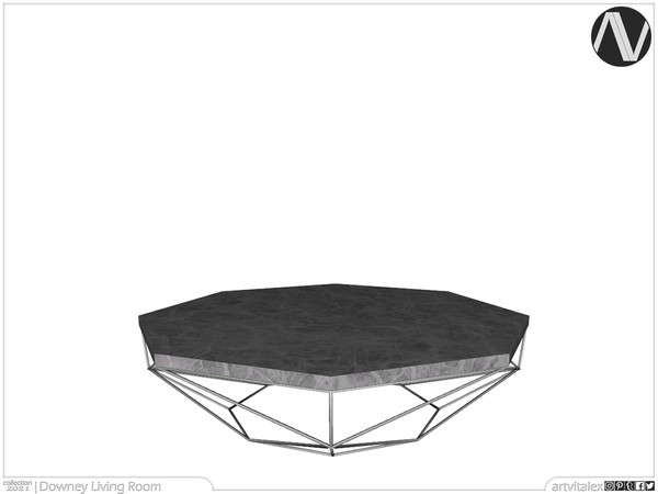Sims 3 — Downey Coffee Table by ArtVitalex — Living Room Collection | All rights reserved | Belong to 2021 ArtVitalex@TSR