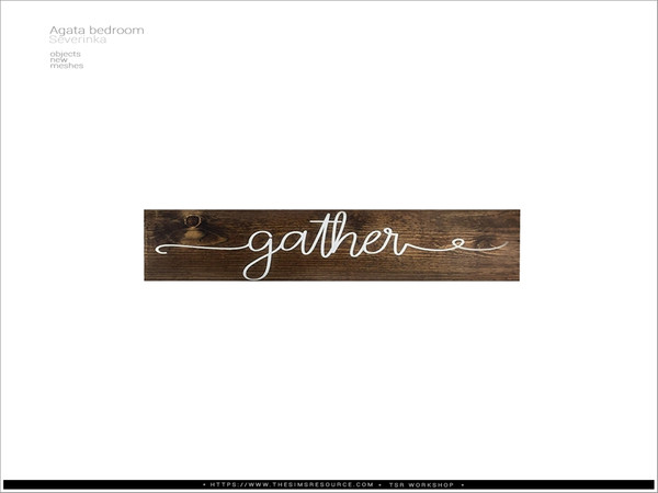 Sims 4 — [Agata bedroom] - sign board v01 by Severinka_ — Sign board v01 From the set 'Agata bedroom decor' Build / Buy