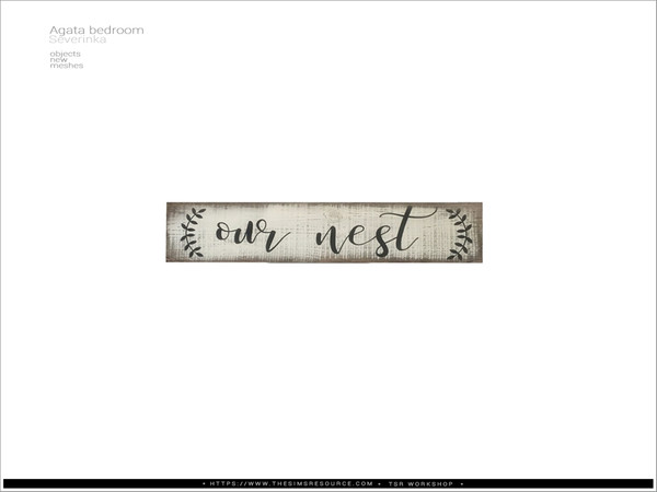 Sims 4 — [Agata bedroom] - sign board v02 by Severinka_ — Sign board v02 From the set 'Agata bedroom decor' Build / Buy