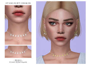 Sims 4 — Starlight Choker by -Merci- — New accessories for Sims4! -For female, teen-elder. -All LODs. -No allow for
