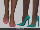 Sims 4 — Gemini Pumps by DallasGirl — Elegant split pumps with half leather, half lace inlays *Info* -All LODs -35