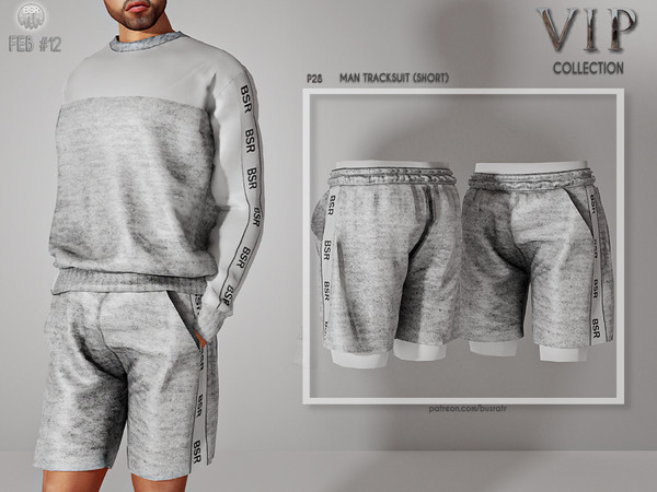 Sims 4 — [PATREON]  (Early Access) Man Tracksuit (SHORT) P28 by busra-tr — 14 colors Adult-Elder-Teen-Young Adult For
