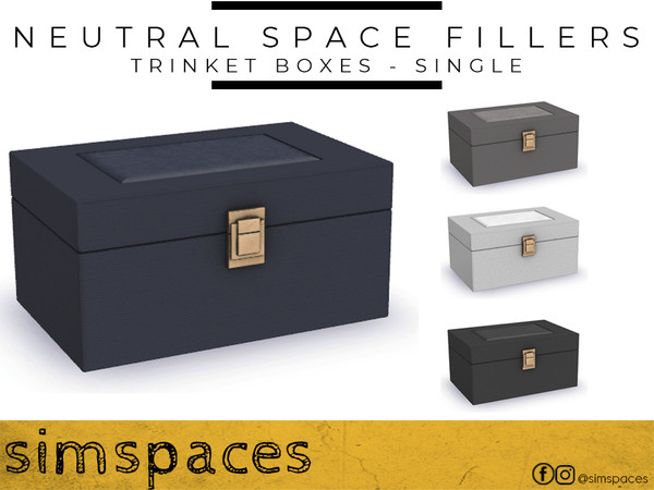 Sims 4 — Neutral Space Fillers - trinket box - single by simspaces — Got spaces to fill? Don't want anything flashy that