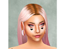 Sims 4 — (simsmelinas) SWEETHEART face tattoos. by simsmelinas — Face tattoos 3 in 1.