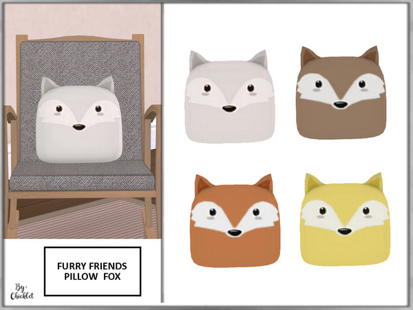 Sims 4 — Furry Friends Pillow Pal Fox by Chicklet — Creating a relaxing, safe, and friendly personal space for your