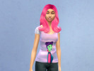 Sims 4 — DaisyWines Purple Alien Tee by kpaulsen913 — Cute custom drawn purple alien tee for everyday, athletic, and