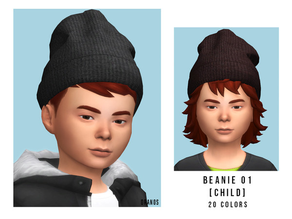 Sims 4 — Beanie 01 [Child] by OranosTR — - New Mesh - 20 Colors - Female - Male [Unisex] - HQ mode compatible - Normal