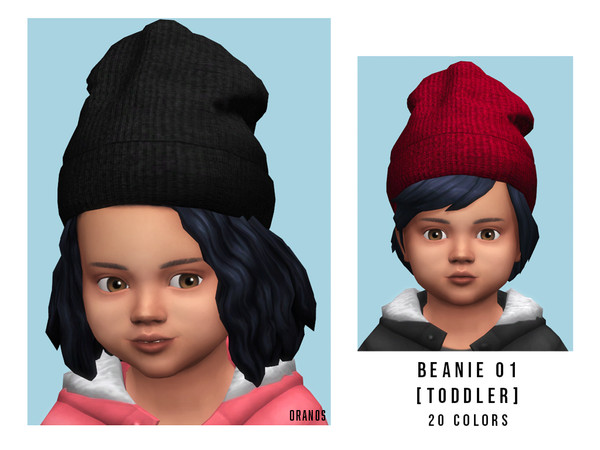 Sims 4 — Beanie 01 [Toddler] by OranosTR — - New Mesh - 20 Colors - Female - Male [Unisex] - HQ mode compatible - Normal