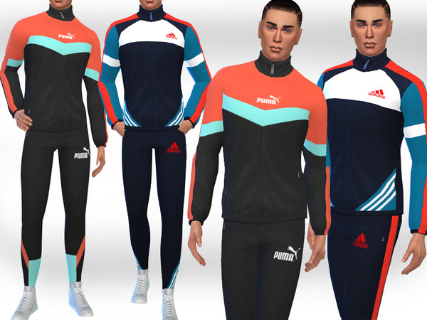Sims 4 — Men Colorful Tracksuits by saliwa — Men Colorful Tracksuits